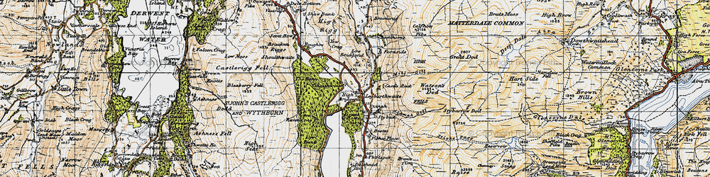 Old map of Legburthwaite in 1947