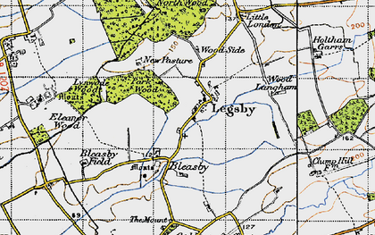 Old map of Legsby Wood in 1946