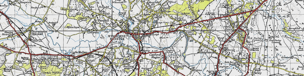 Old map of Leigh in 1940