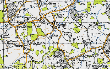 Old map of Leigh in 1940