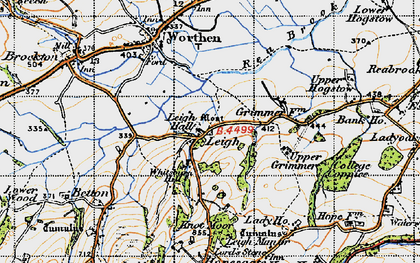 Old map of Leigh Manor in 1947