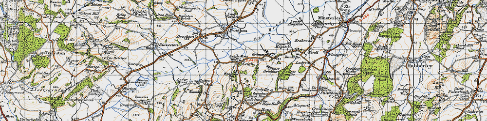 Old map of Leigh Manor in 1947