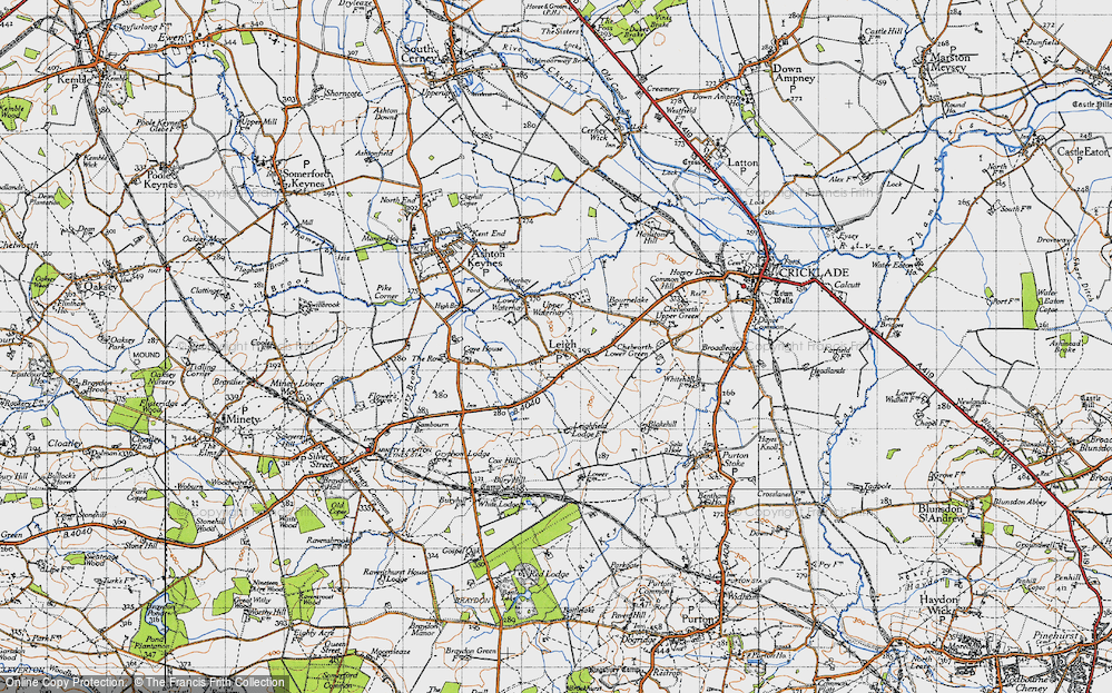 Old Map of Leigh, 1947 in 1947