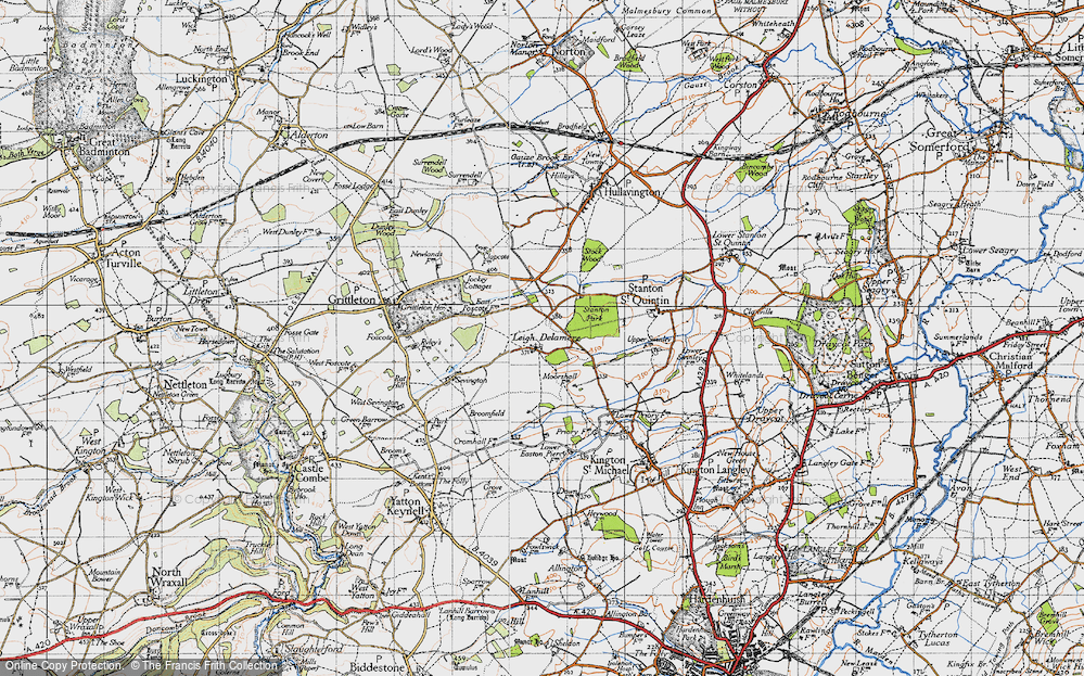 Old Map of Historic Map covering Stanton Park in 1946