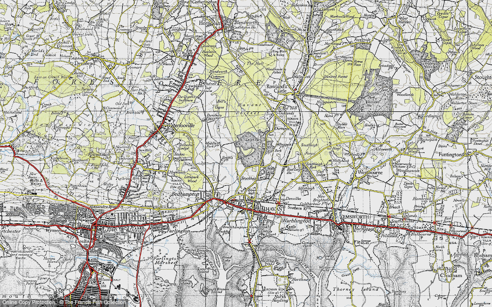 Old Map of Leigh Park, 1945 in 1945