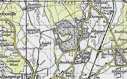 Old map of Leigh Park in 1945