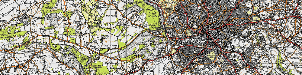 Old map of Leigh Woods in 1946