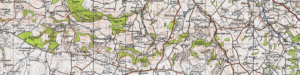 Old map of Leighland Chapel in 1946