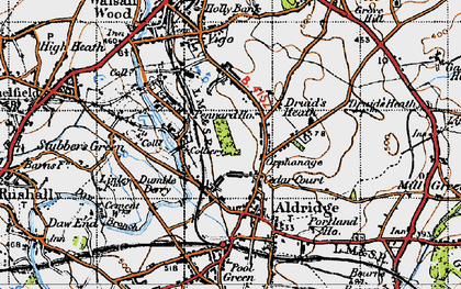 Old map of Leighswood in 1946