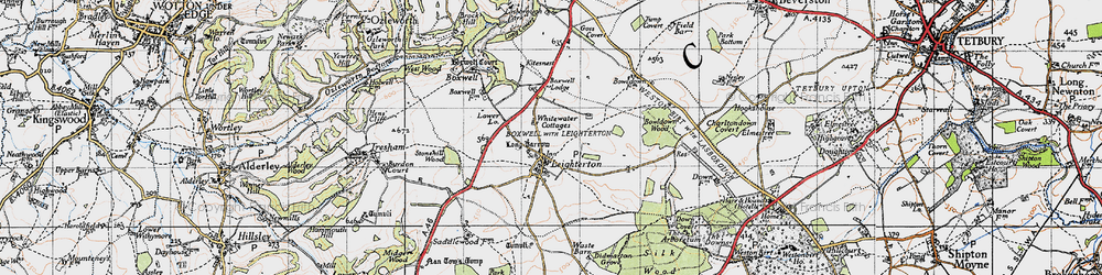 Old map of Bowldown Wood in 1946