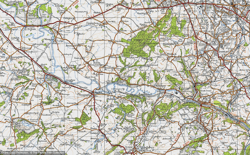 Old Map of Leighton, 1947 in 1947