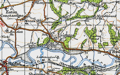 Old map of Leighton in 1947