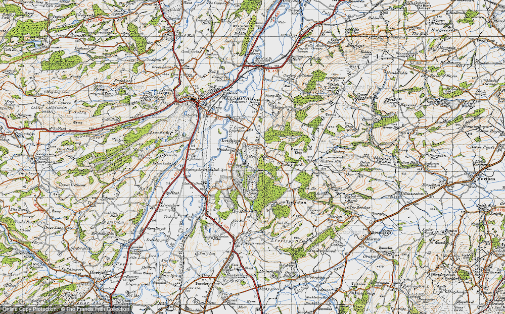 Old Map of Historic Map covering White Ho, The in 1947