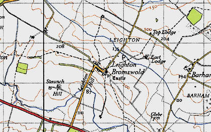 Old map of Leighton Bromswold in 1946