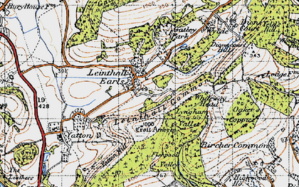 Old map of Whiteway Head in 1947
