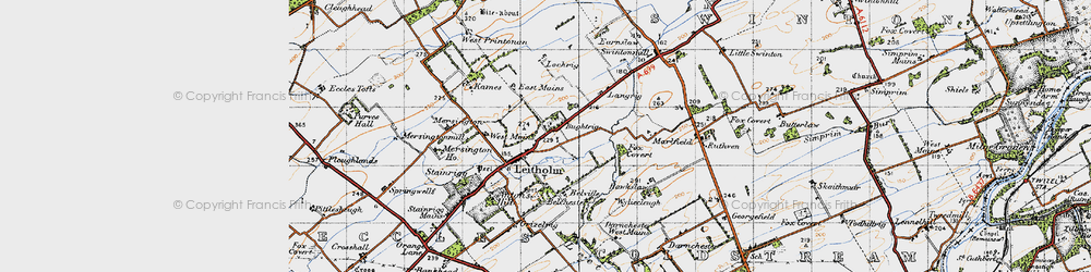 Old map of West Printonan in 1947