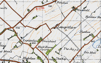 Old map of Lempitlaw in 1947