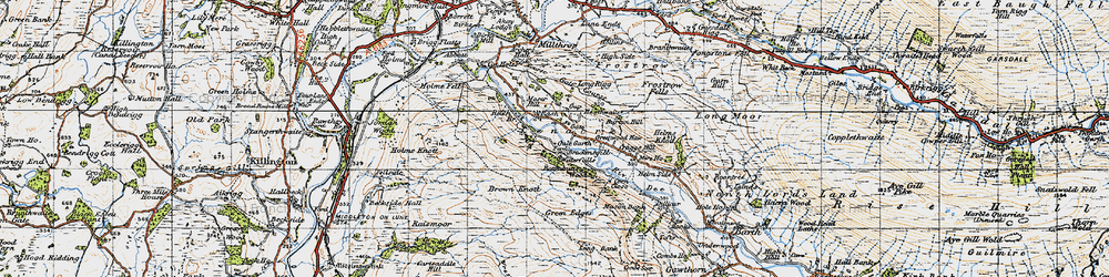 Old map of Brown Knott in 1947