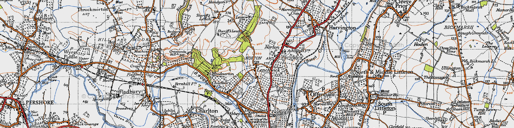 Old map of Lenchwick in 1946