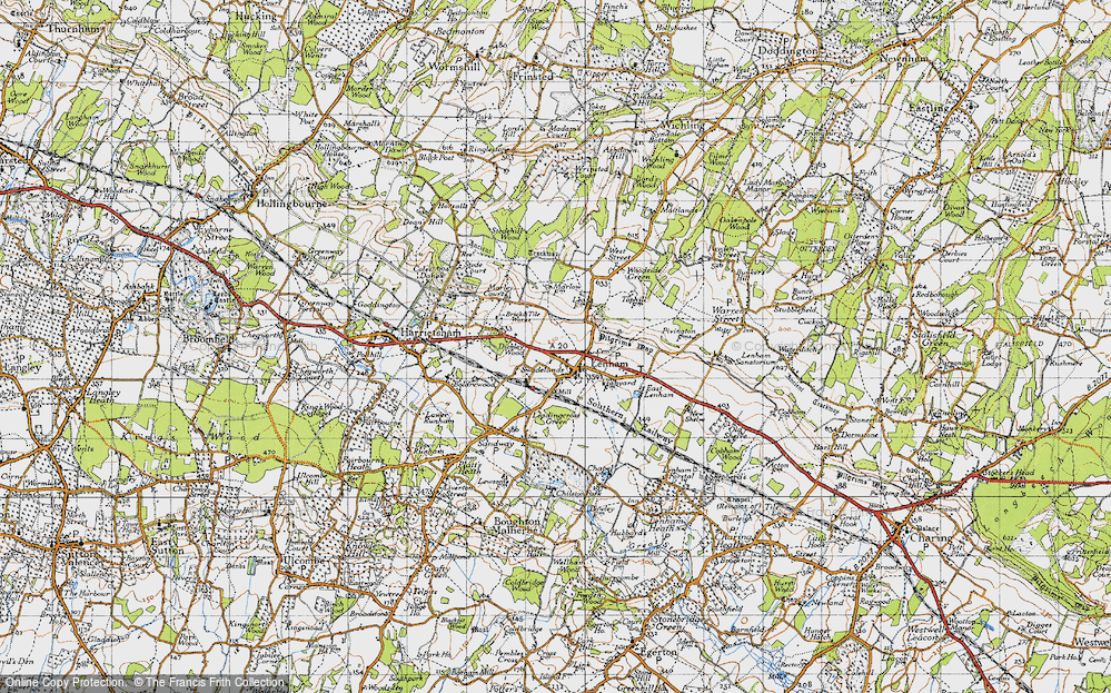 Old Map of Lenham, 1940 in 1940