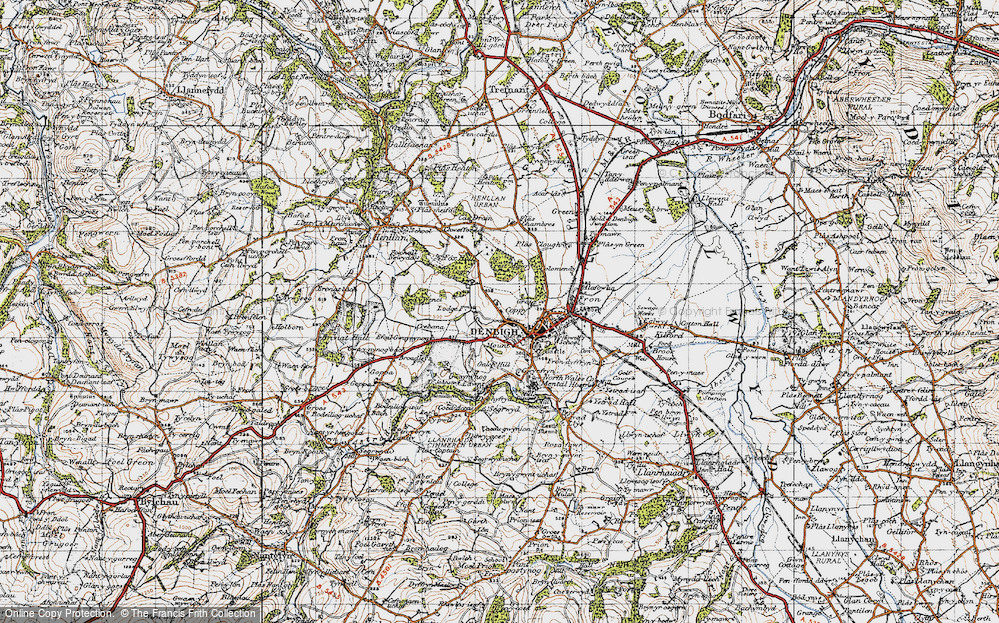 Old Map of Lenten Pool, 1947 in 1947