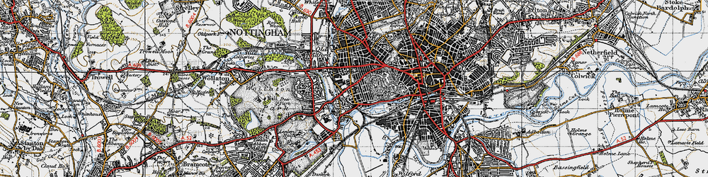 Old map of Lenton in 1946