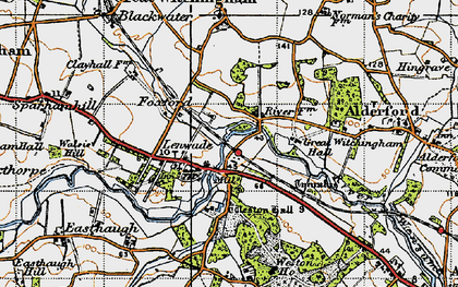 Old map of Lenwade in 1945