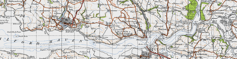 Old map of Leonardston in 1946