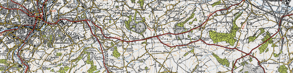 Old map of Lepton Edge in 1947