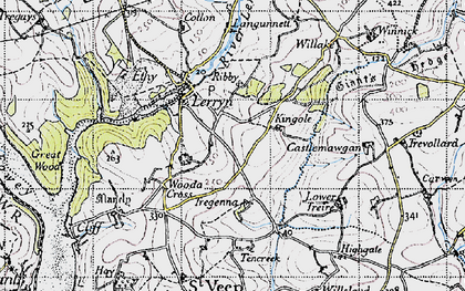 Old map of Collon in 1946