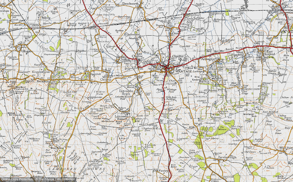 Old Map of Letcombe Regis, 1947 in 1947
