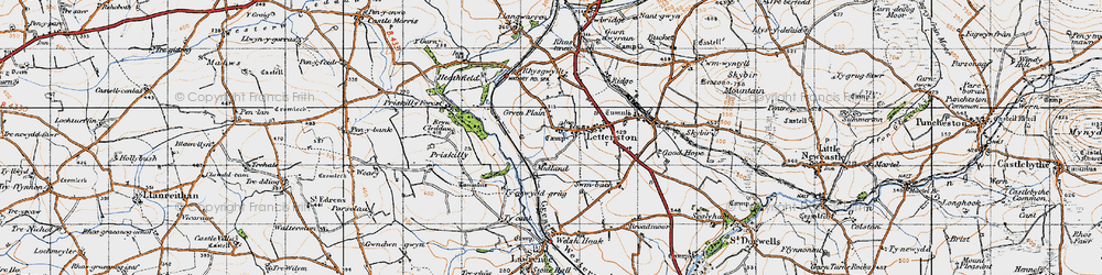 Old map of Letterston in 1946