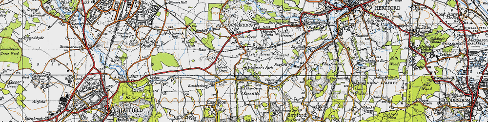 Old map of Howe Green in 1946