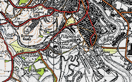 Old map of Level of Mendalgief in 1946