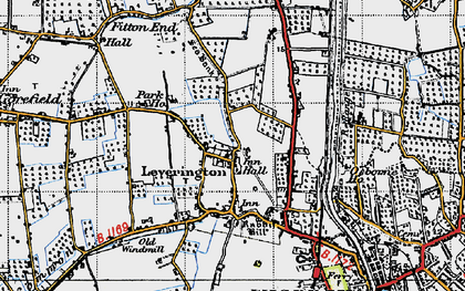 Old map of Leverington in 1946