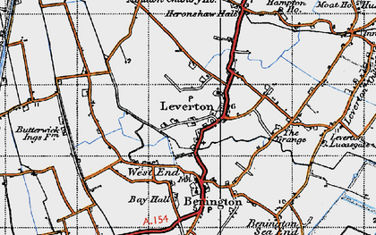 Old map of Leverton in 1946