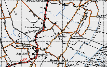 Old map of Leverton Highgate in 1946