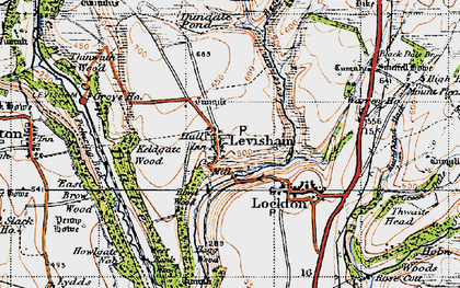Old map of Levisham Beck in 1947
