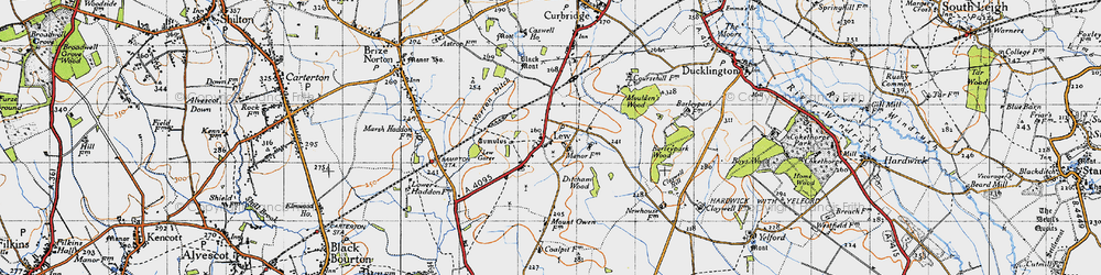 Old map of Lew in 1946
