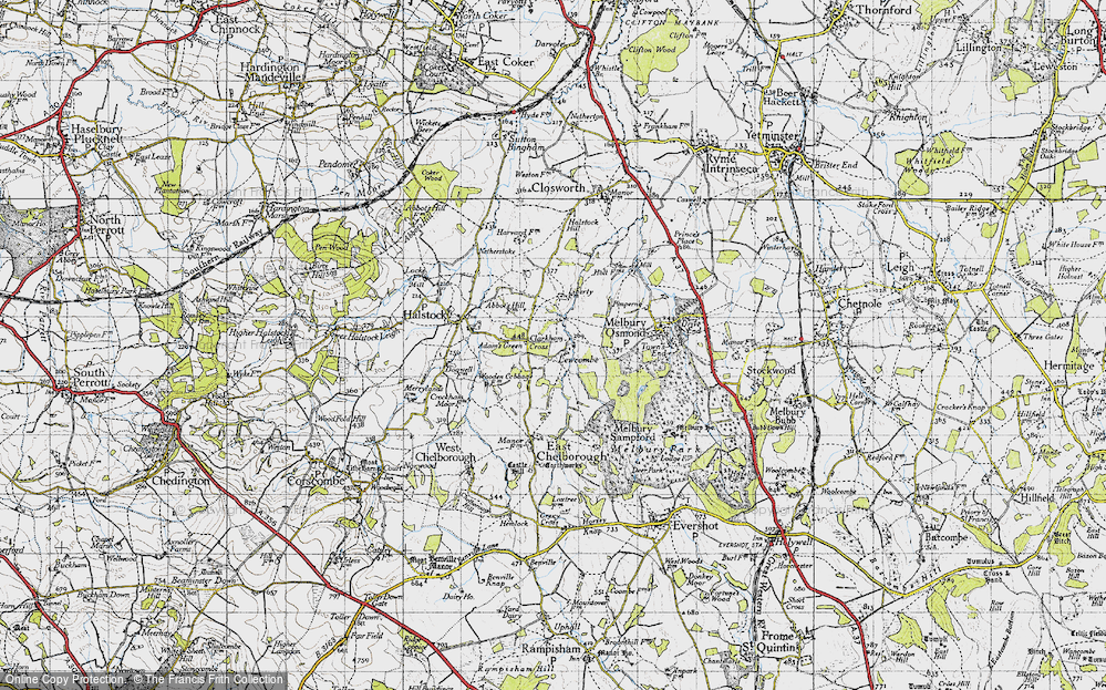 Old Map of Lewcombe, 1945 in 1945