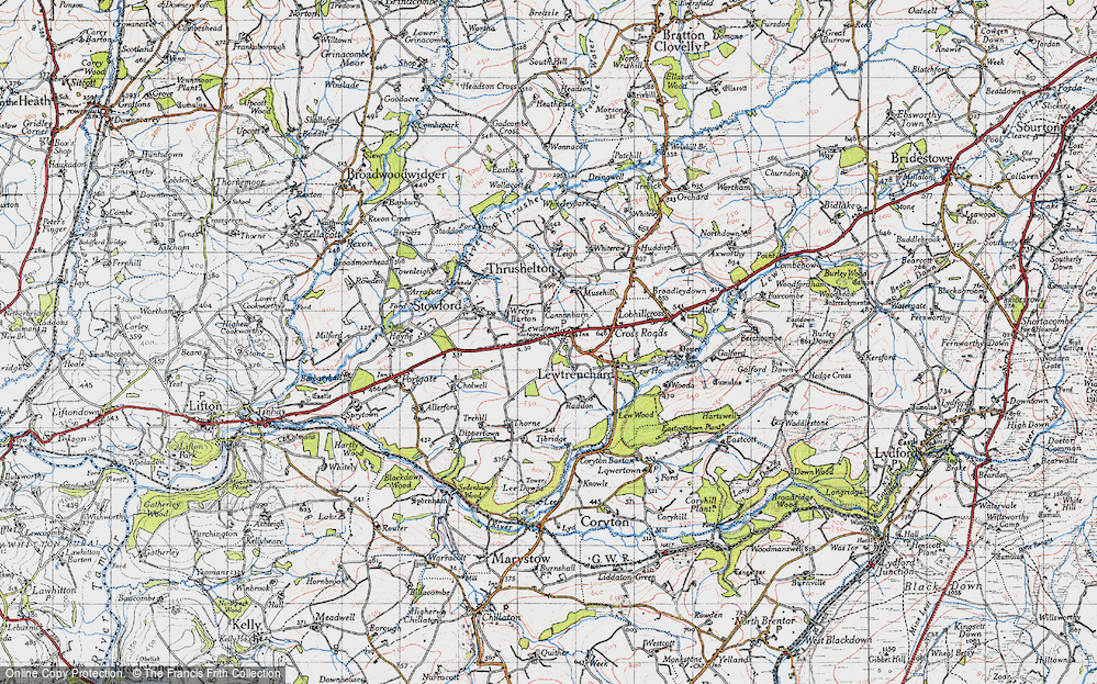 Old Map of Lewdown, 1946 in 1946
