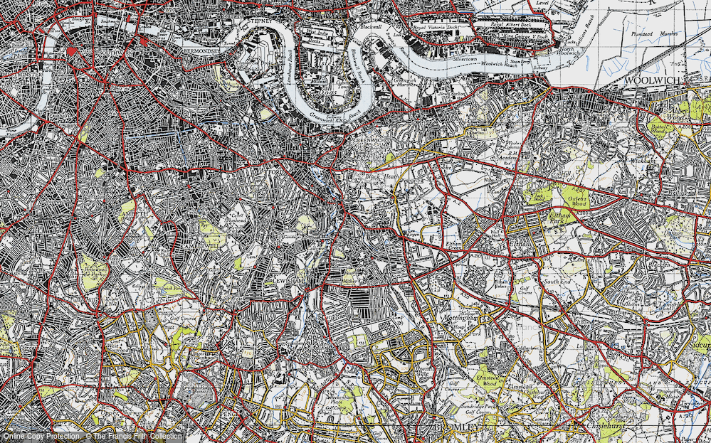 Old Map of Lewisham, 1946 in 1946