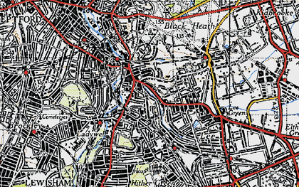 Old map of Lewisham in 1946