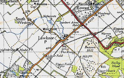 Old map of Aston Rowant National Nature Reserve in 1947