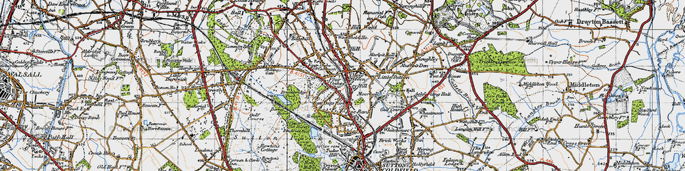 Old map of Ley Hill in 1946
