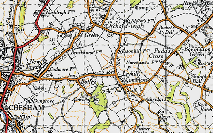 Old map of Ley Hill in 1946
