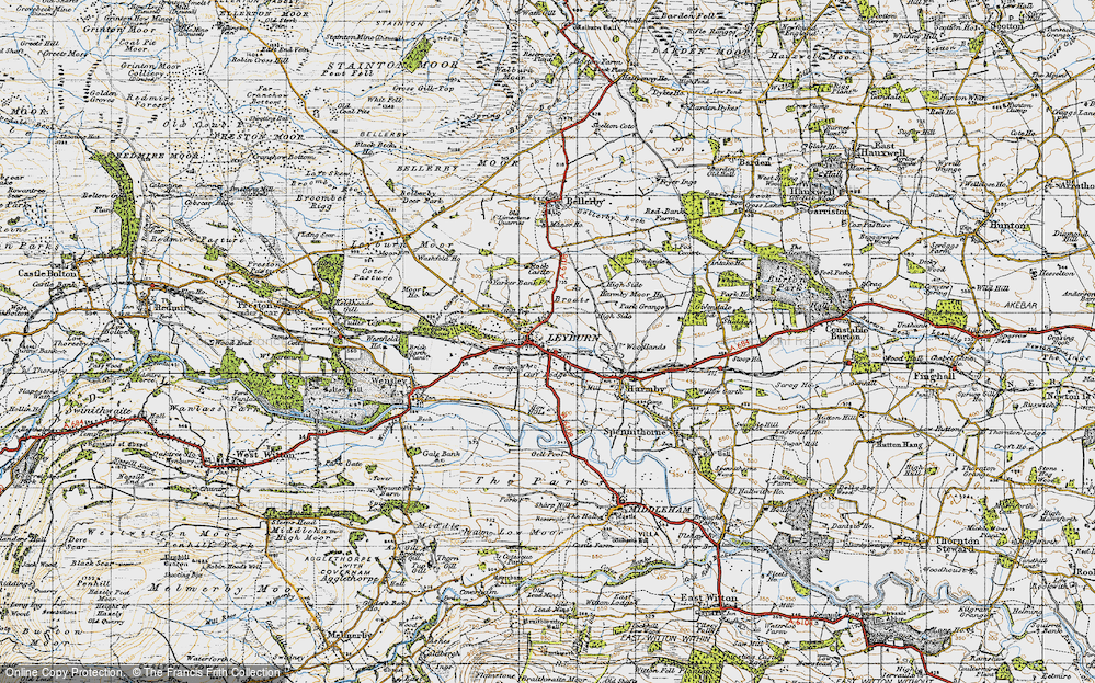Old Map of Leyburn, 1947 in 1947
