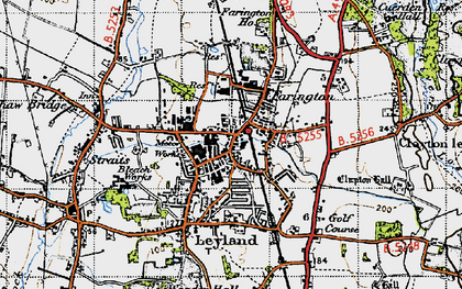 Old map of Leyland in 1947