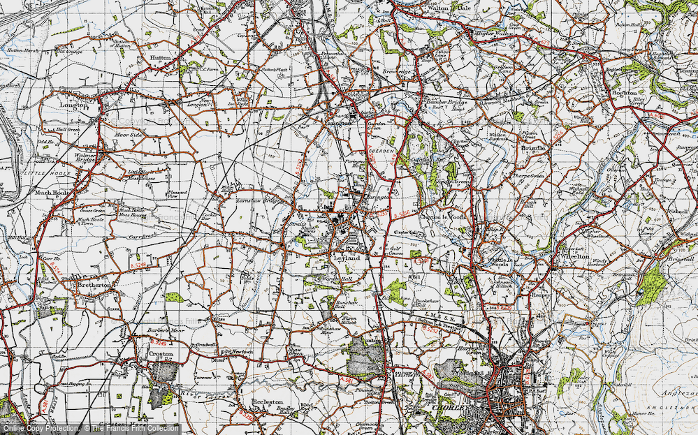 Historic Ordnance Survey Map of Leyland, 1947