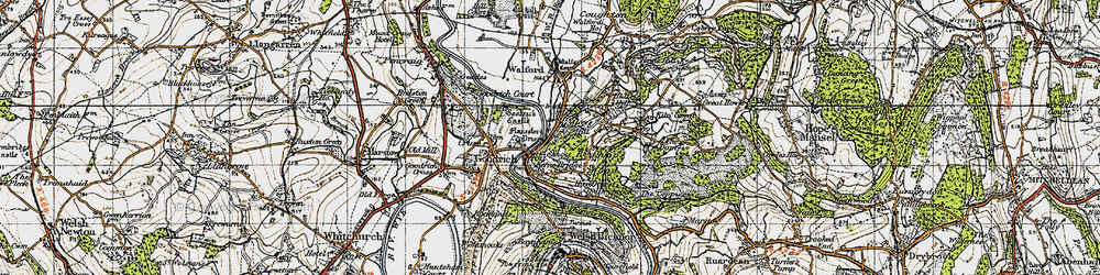 Old map of Leys Hill in 1947